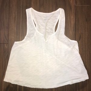 Aerie White Flowy Tank Top